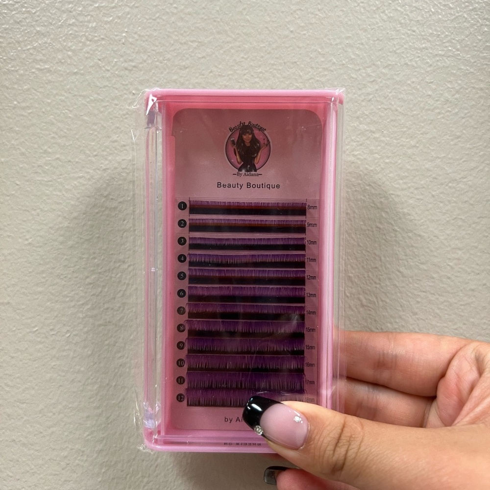 Beauty by Aidana Purple .07 D curl Mix lashes
